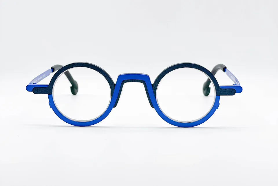 Theo Neon: Blue Round Unisex Optical Glasses
