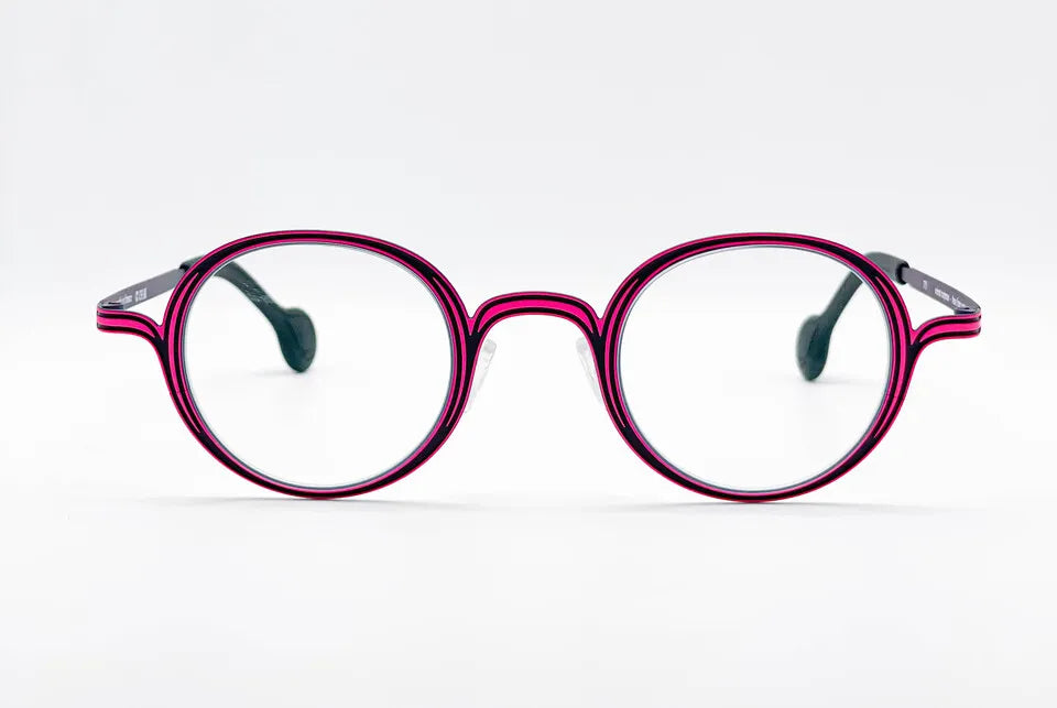 Theo Steam Trains: Pink Round Unisex Optical Glasses