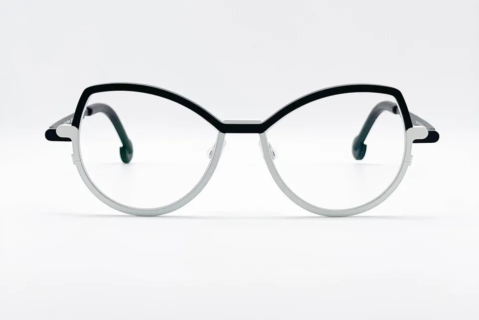 Theo Neon: Black Oversized Women's Optical Glasses