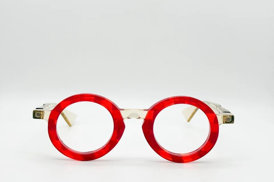 Piero Massaro PM957 133 Red Champagne Eyeglasses