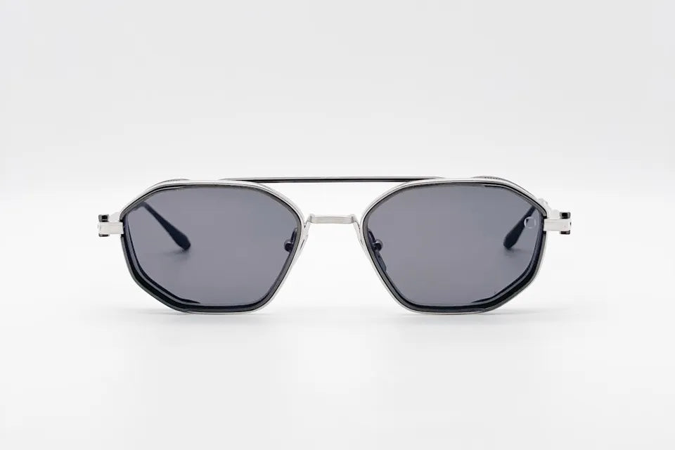 Buy Online Akoni Eris Two Silver Black Sunglasses - Design Optical