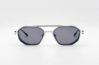Buy Online Akoni Eris Two Silver Black Sunglasses - Design Optical