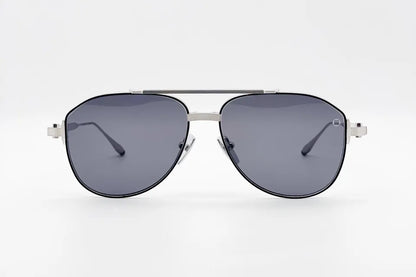 Buy Online Akoni Helios Silver Black Sunglasses - Design Optical