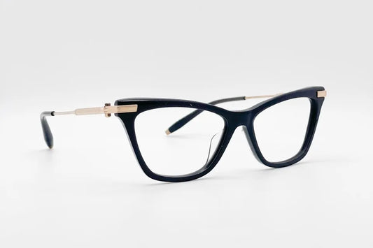 Akoni Iris Gold Black Optical front and side view