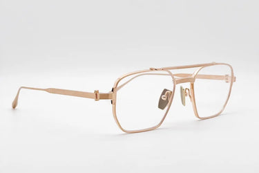 
    Akoni proteus - Square Eyeglasses - Akoni Proteus Gold Optical front and side view
  