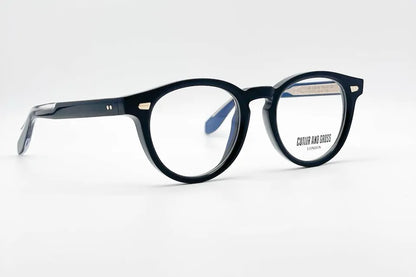 Cutler and Gross CGOP1405-01 Blackblue round optical frame