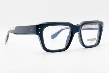 Cutler and Gross CGOP 1432 Black rectangular luxury eyeglasses front view