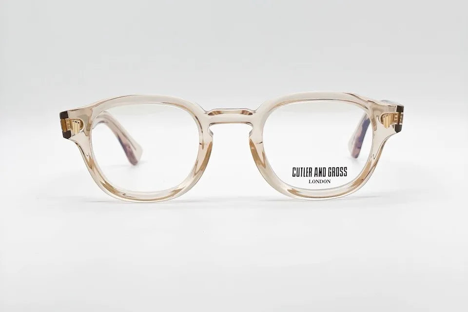 Cutler and Gross CGOP9290-03 Champagne Optical Frames (Rounded Square)