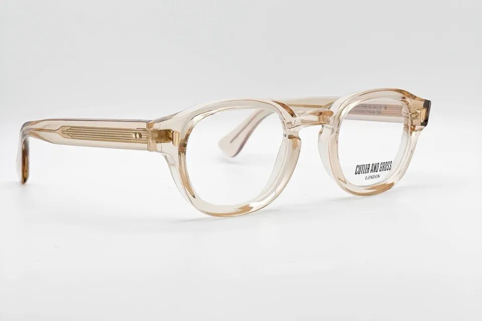 Cutler and Gross CGOP9290-03 Champagne rounded square optical frame