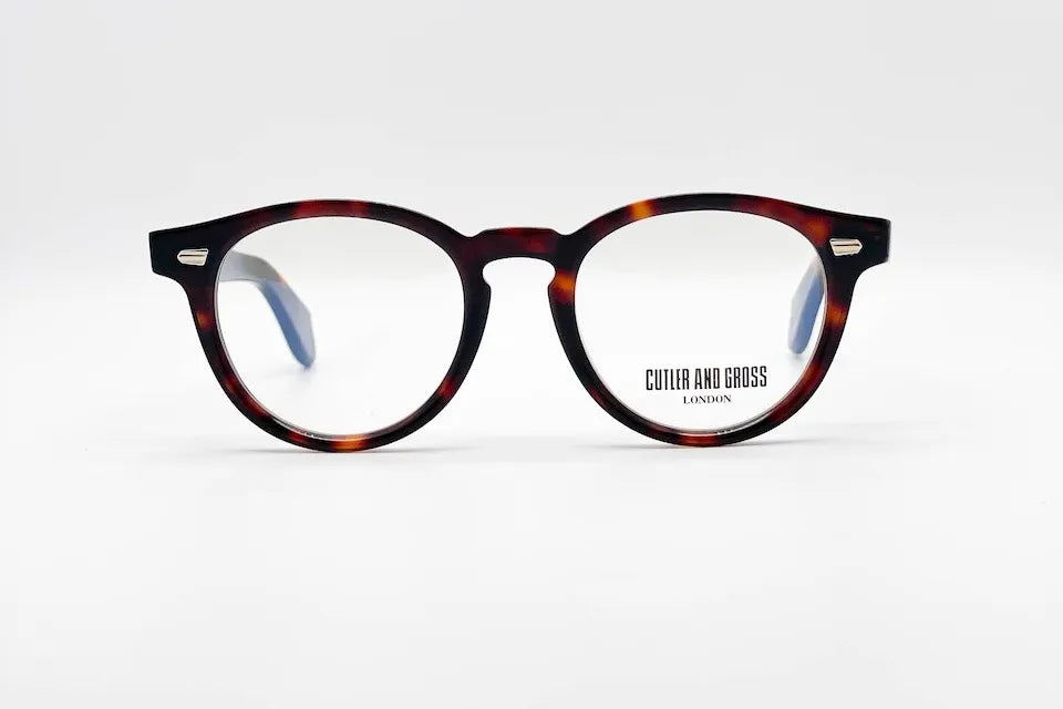 Cutler and Gross CGOP9378-02 Brown Round Optical Frames