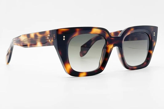 Cutler and Gross CGSN 1422 Brown upscale cat-eye sunglasses