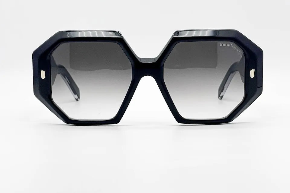 Cutler and Gross CGSN9324-01 Black Rectangle Sunglasses