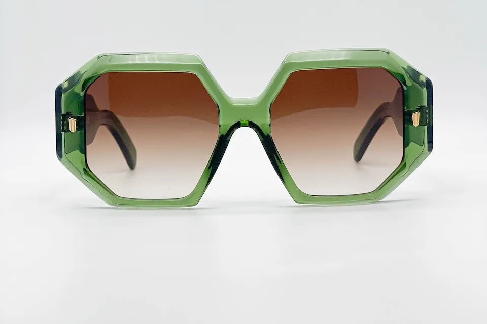 Cutler and Gross CGSN9324-03 Green Rectangle Sunglasses