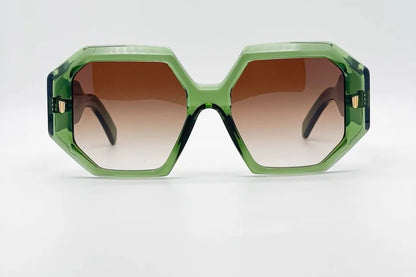 Cutler and Gross CGSN9324-03 Green Rectangle Sunglasses