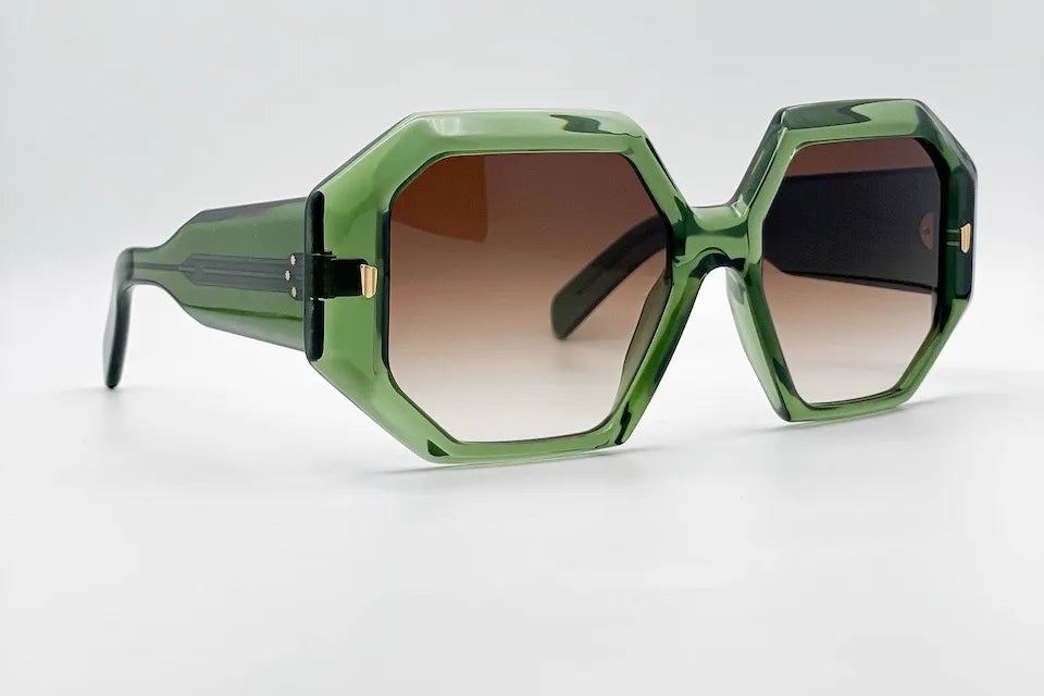 Cutler and Gross CGSN9324-03 Green rectangle sunglasses for women