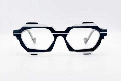 Dzmitry Samal Eugene Matte Black Eyeglasses - Geometric Design