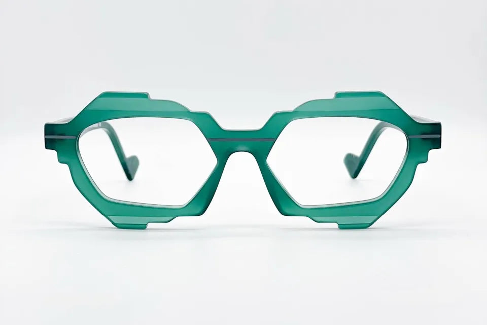 Dzmitry Samal Eugene Green Eyeglasses - Pure Geometric Design