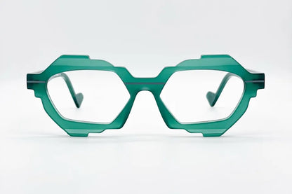 Dzmitry Samal Eugene Green Eyeglasses - Pure Geometric Design