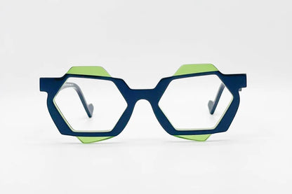Dzmitry Samal Matteo Black/Green Eyeglasses - Chromatic Contrast