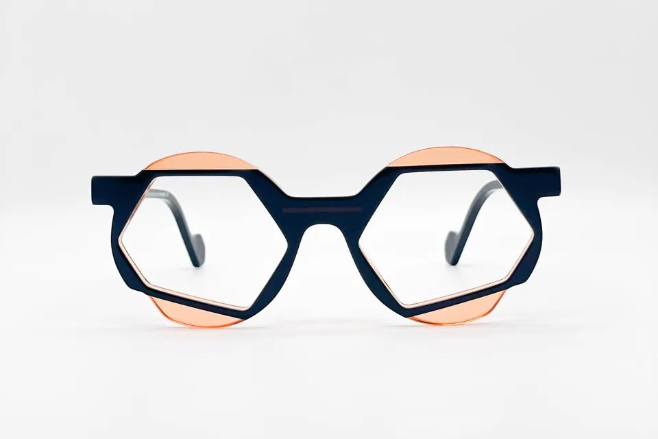 Dzmitry Samal Luc Black/Orange Eyeglasses - Modern Accessory