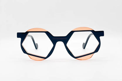 Dzmitry Samal Luc Black/Orange Eyeglasses - Modern Accessory