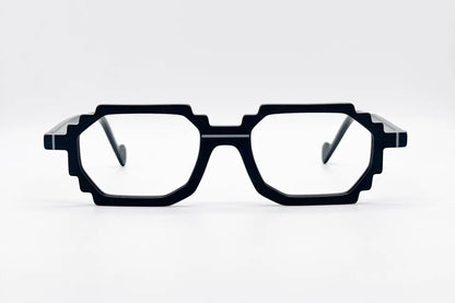 Dzmitry Samal Nicolas Black Eyeglasses - Hexagonal Design