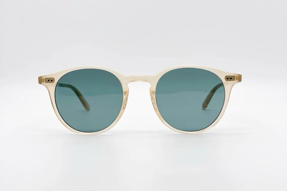 Garrett Leight Clune Beige - P3 Style Round Sunglasses