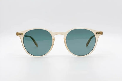 Garrett Leight Clune Beige - P3 Style Round Sunglasses