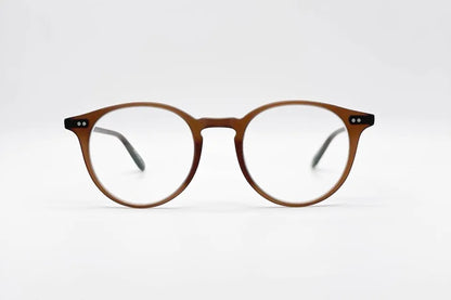 Buy Online Garrett Leight Clune Brown - P3 Round Optical Glasses