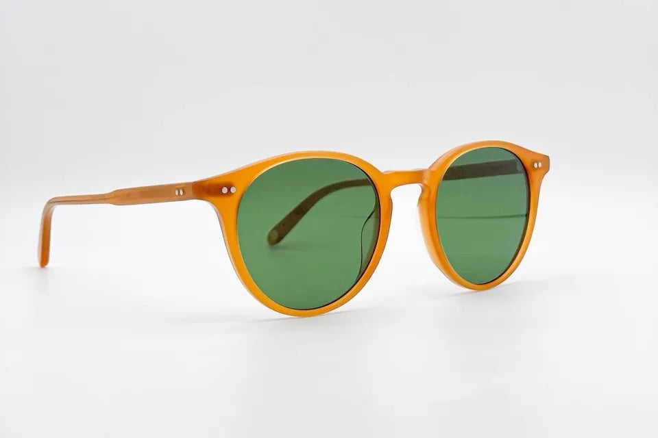 Garrett Leight Clune Giallo occhiali da sole rotondi P3 acetato