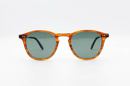 Garrett Leight Hampton Brown - Classic P3 Polarized Sunglasses