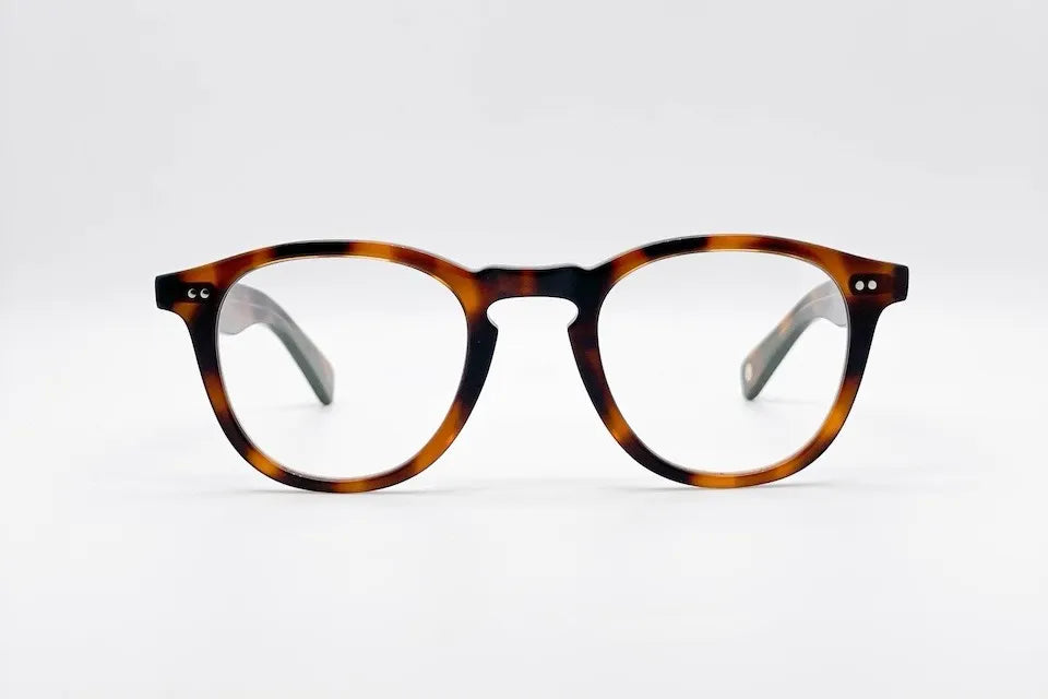 Garrett Leight Hampton X Brown - Classic P3 Optical Glasses with Thick Acetate