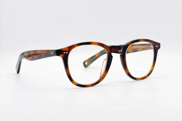 
    Garrett Leight hampton-x - Round Eyeglasses - Garrett Leight Hampton X Marrone occhiali da vista P3 acetato
  