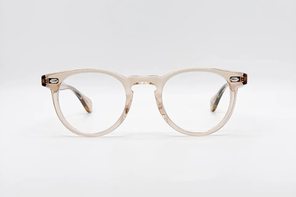 Buy Online Garrett Leight Hercules Crystal - Round Optical Glasses