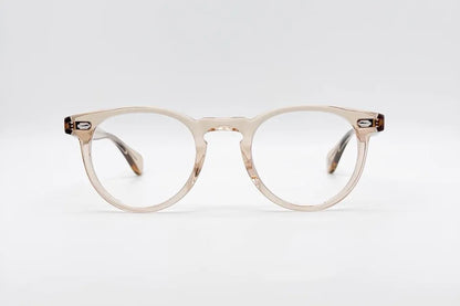 Buy Online Garrett Leight Hercules Crystal - Round Optical Glasses