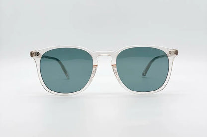 Garrett Leight Kinney Crystal - Classic Semi-Square Sunglasses