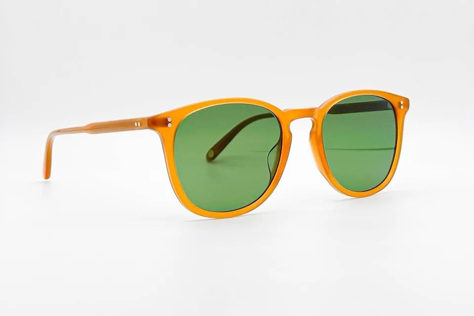 Garrett Leight Kinney Giallo occhiali da sole semi-quadrati