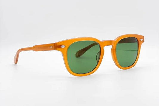 Garrett Leight Sherwood Giallo occhiali da sole quadrati acetato