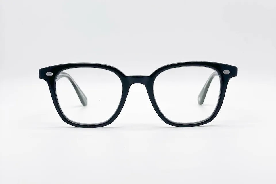 Buy Online Garrett Leight Zac Black - Slim Square Optical Glasses