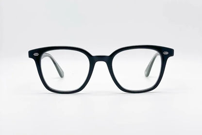 Buy Online Garrett Leight Zac Black - Slim Square Optical Glasses