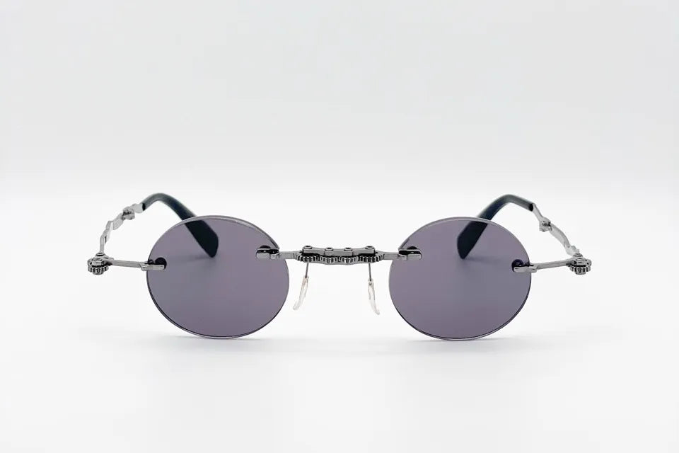 Kuboraum H42 Gunmetal Round Sunglasses