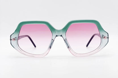 Kuboraum P20 Green Pink Luxury Sunglasses for Women