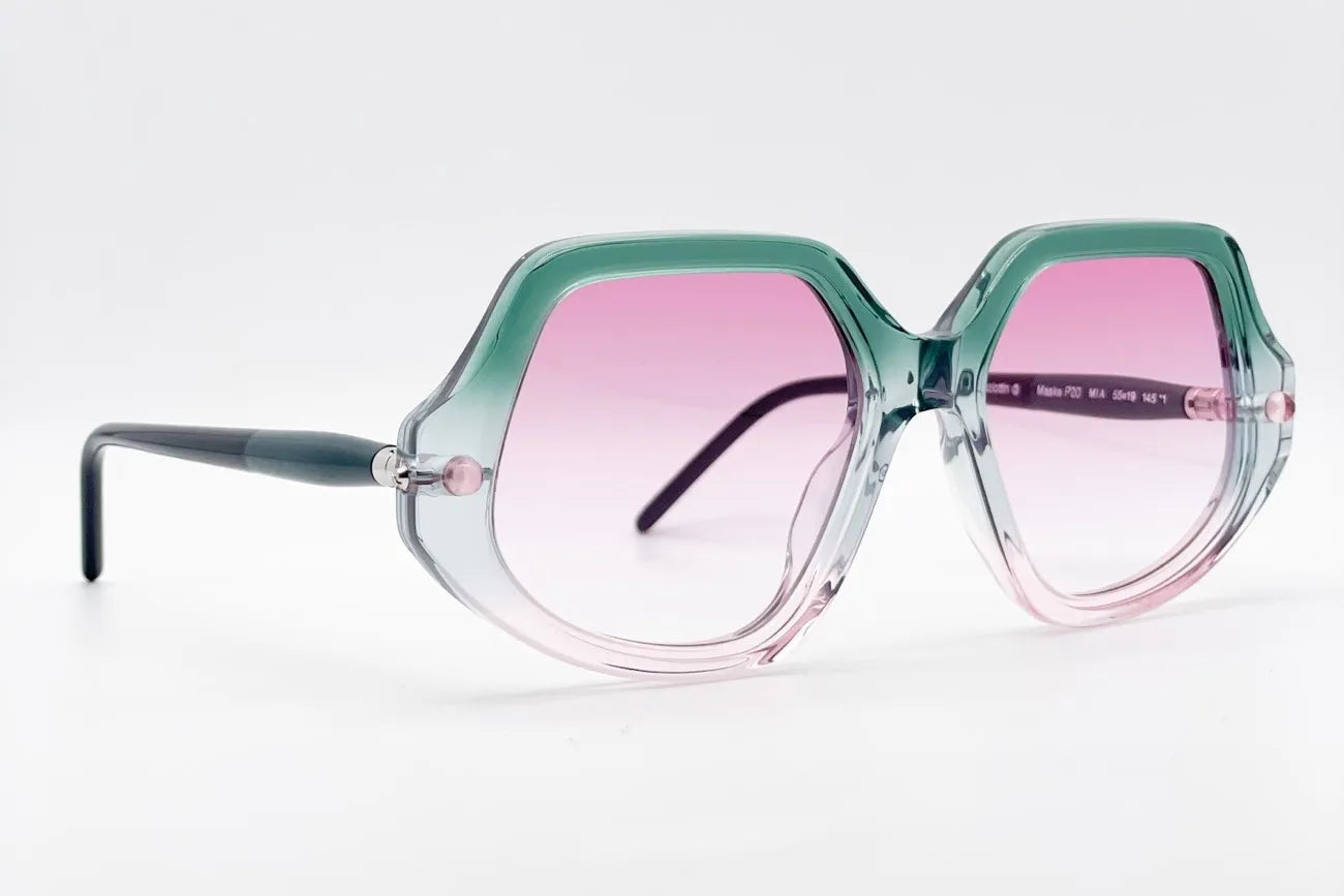 Kuboraum P20 Green Pink sunglasses front view