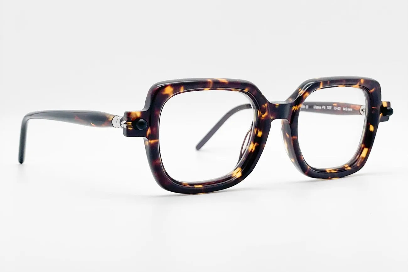 Kuboraum P4 Tortoise round optical glasses