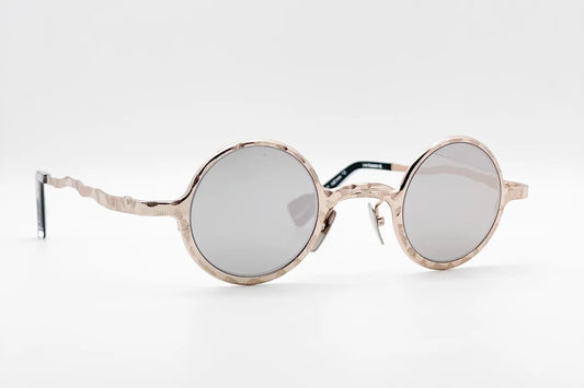 Kuboraum Z17 Gold geometric metal sunglasses
