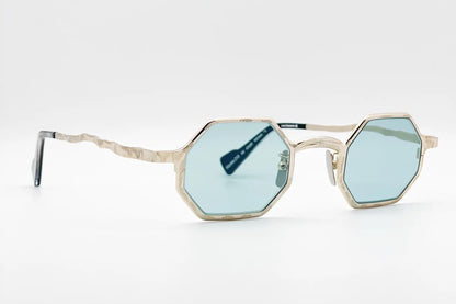 Kuboraum Z19 Gold round metal sunglasses