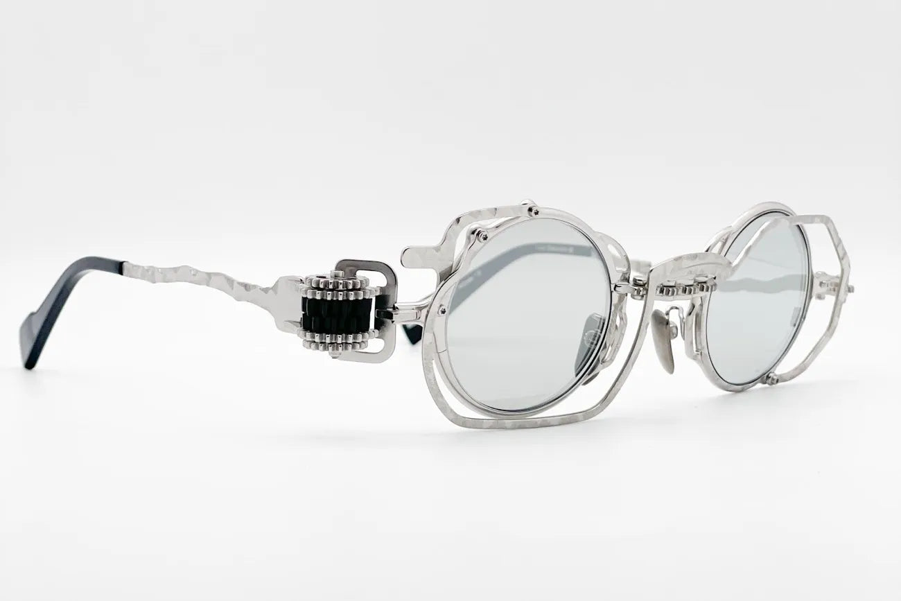 Kuboraum Z50 Silver futuristic metal sunglasses