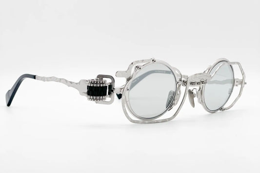 Kuboraum Z50 Silver futuristic metal sunglasses