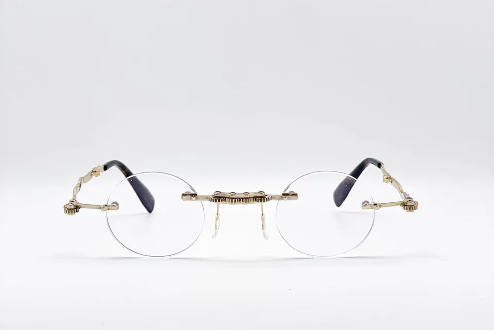 Kuboraum H42: Gold Round Unisex Optical Glasses