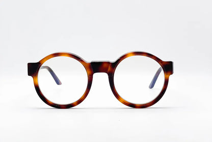 Kuboraum K10: Brown Round Unisex Optical Glasses